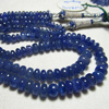 278 Ctw - Wholesale 2 Strand Neckless 14 Inches Long - Natural Blue Genuine - TANZANITE - Smooth Polished Rondell Beads huge size 5 - 8 mm approx